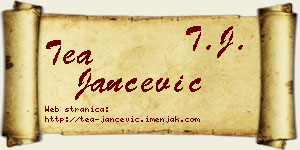 Tea Jančević vizit kartica
